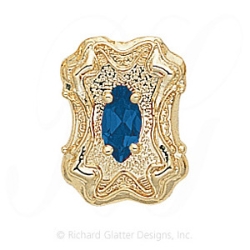 GS290 S - 14 Karat Gold Sapphire Slide 